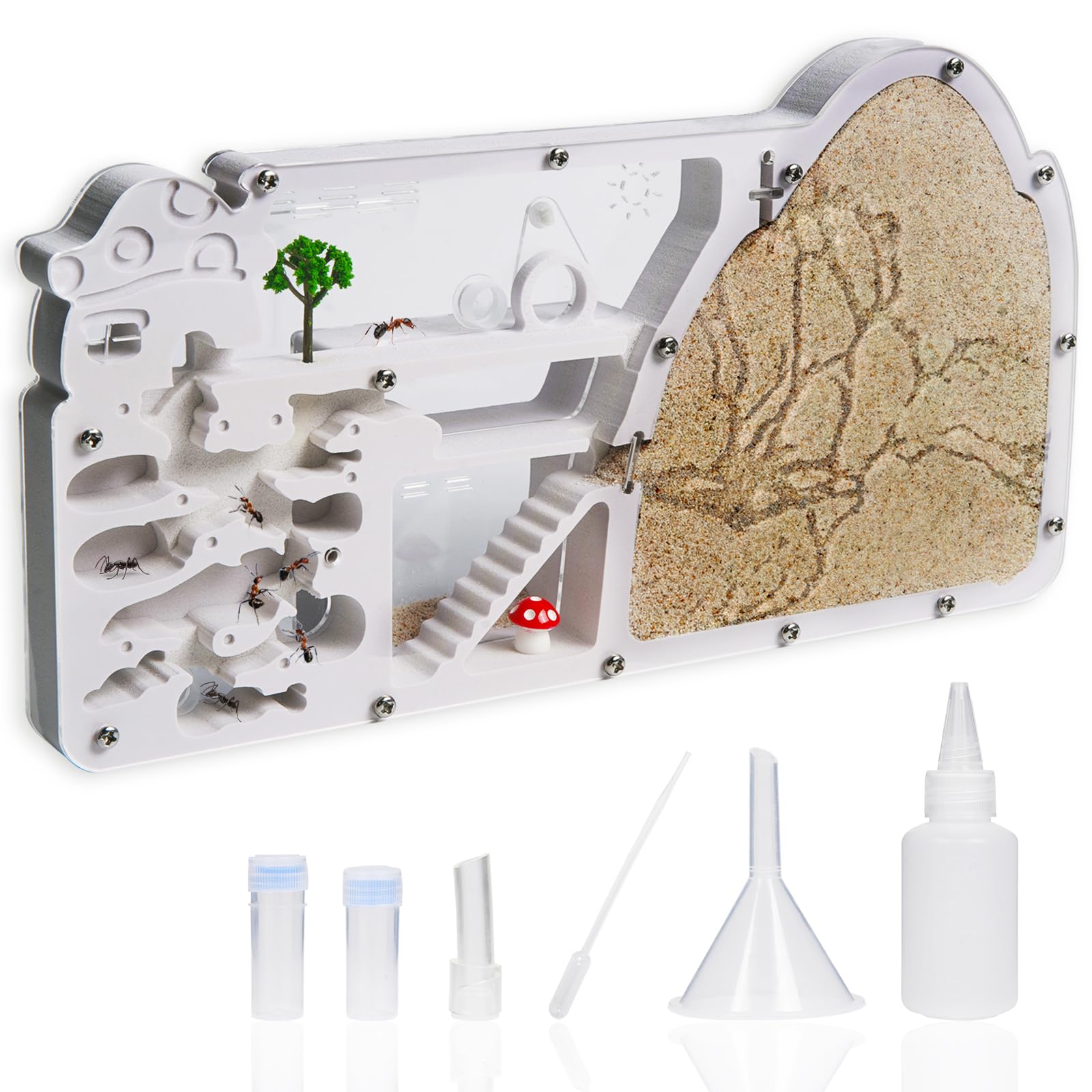 Ant Farm Castle - Large Viewing Area - Care for Live Ants - Ant